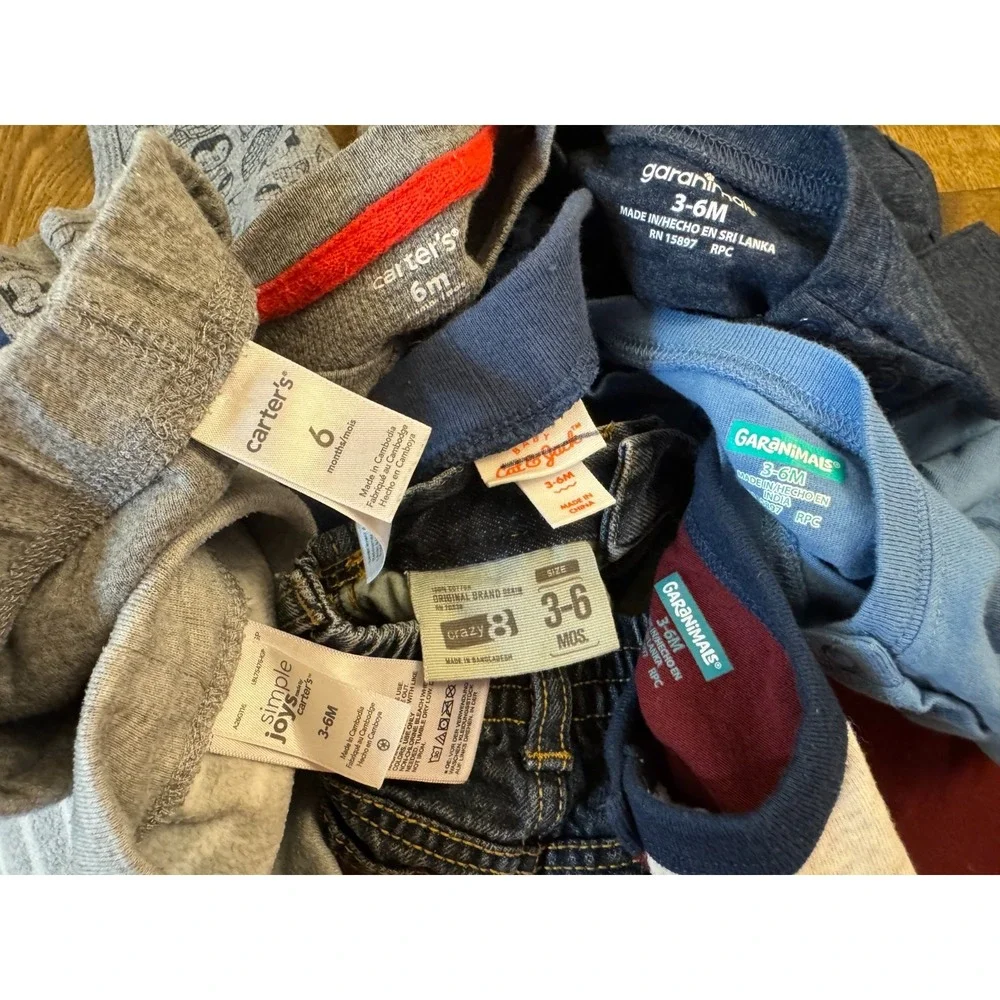 Baby‎ Boy 3/6 Months Outfits Clothes Lot Long Sleeved Shirts Jeans Pants Mommy